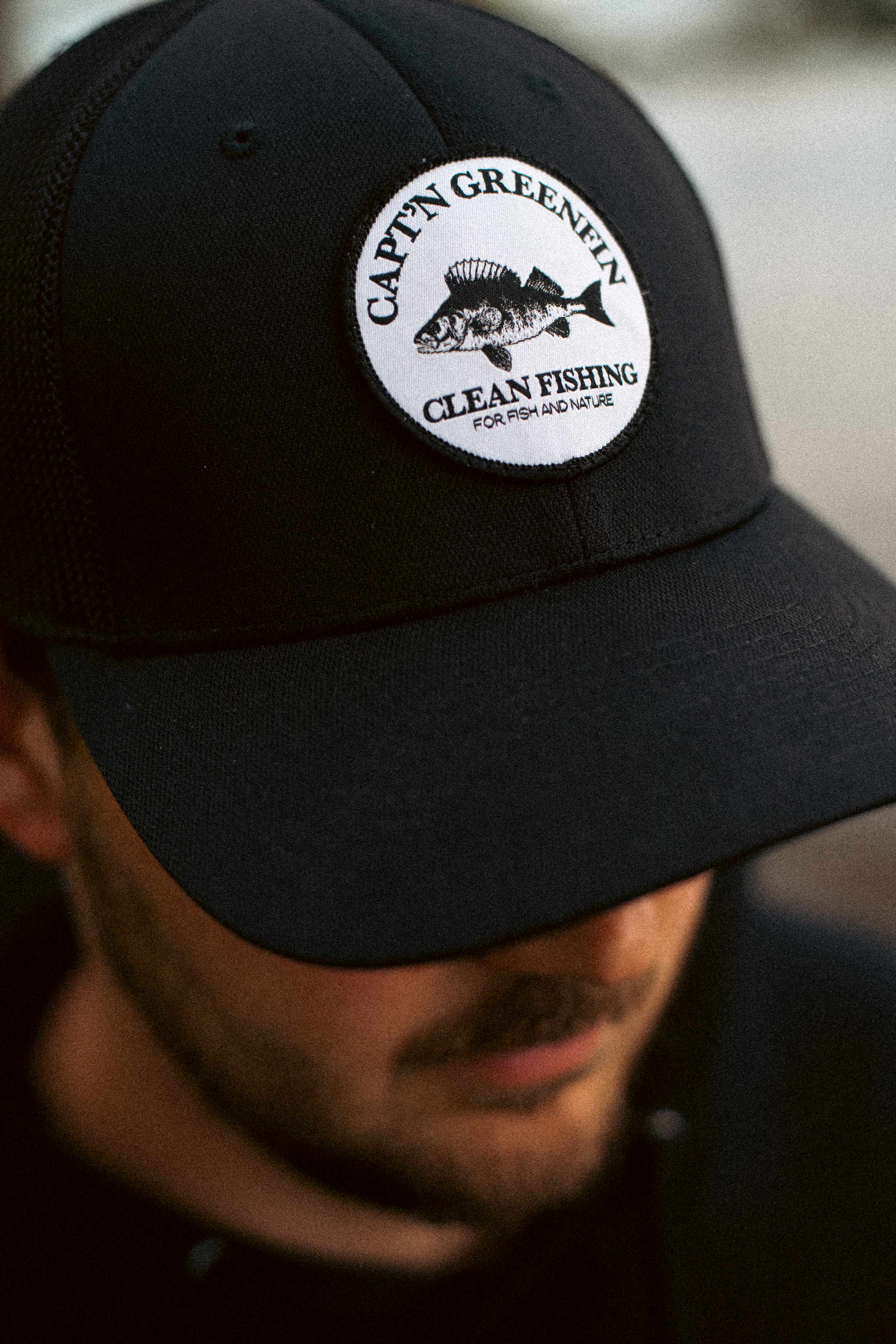 Greenfin Trucker Cap "Clean Fishing" Perch