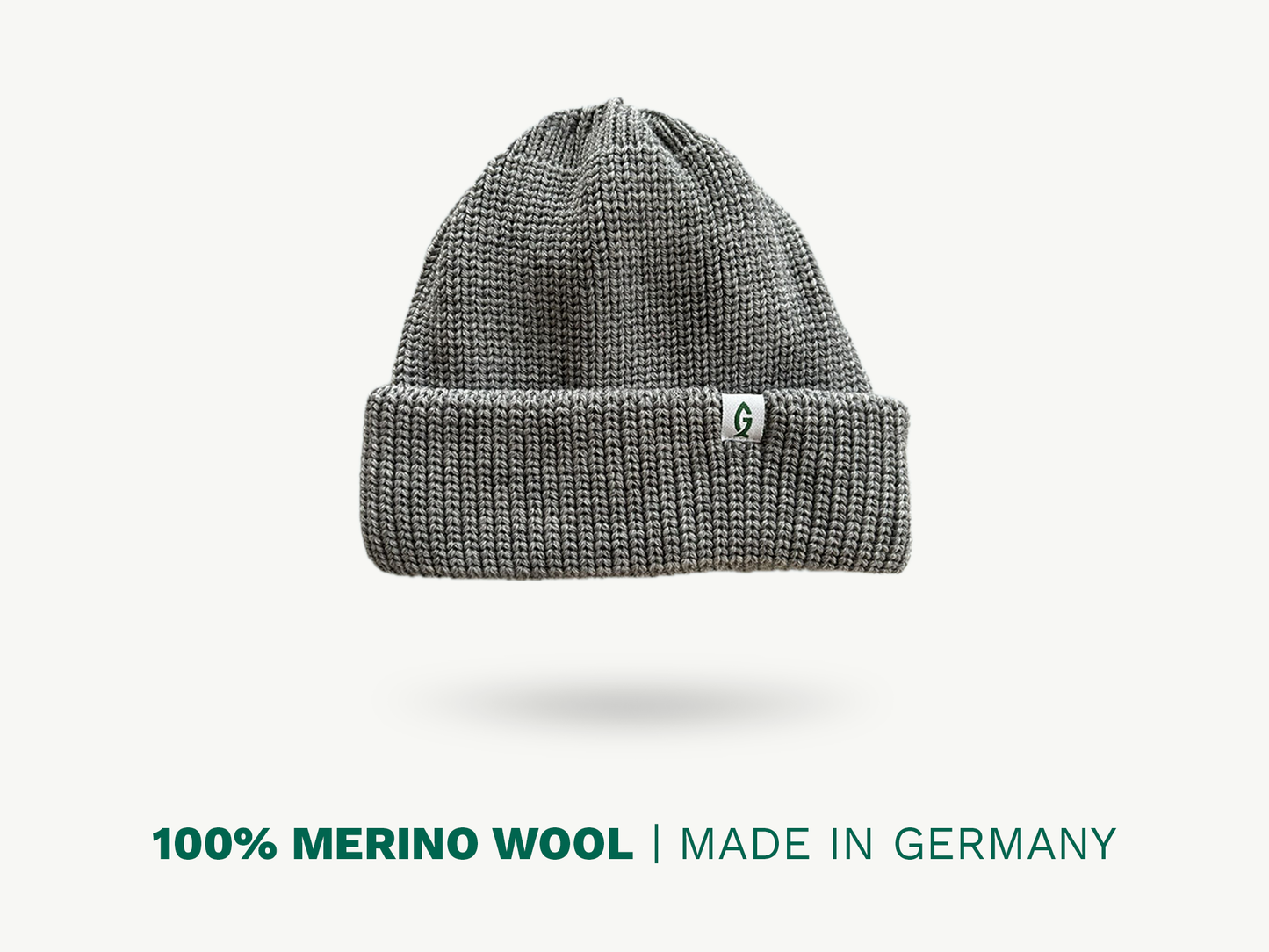 Greenfin Merino Fisher Beanie Grau