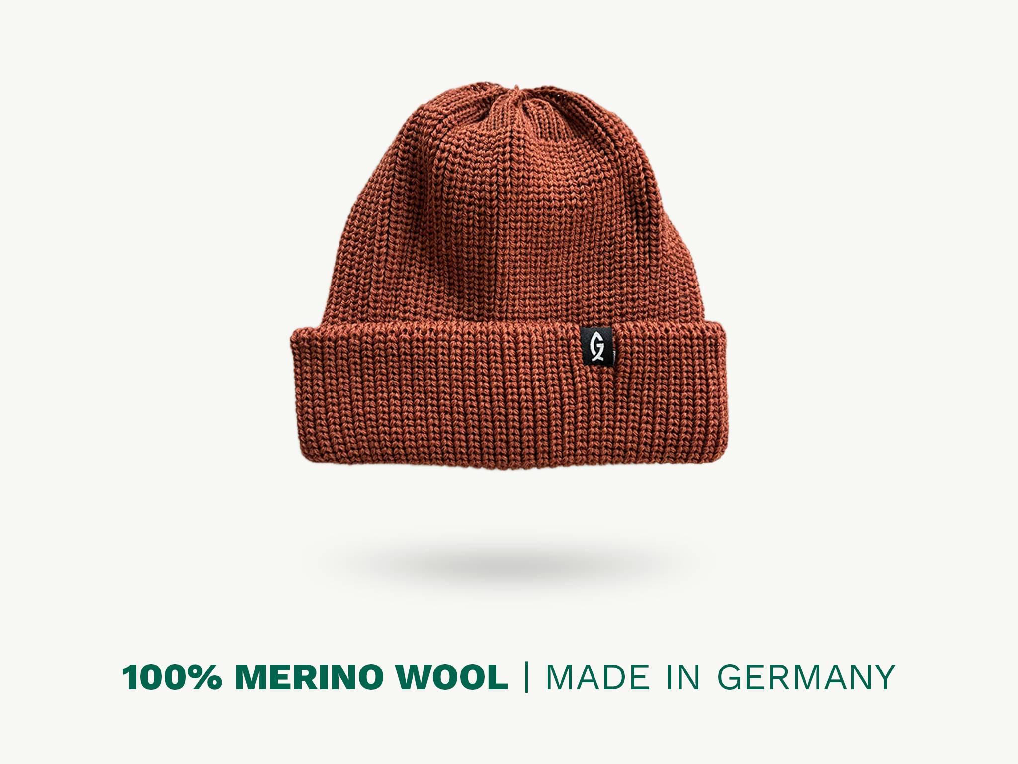 Greenfin Merino Fisher Beanie Rust