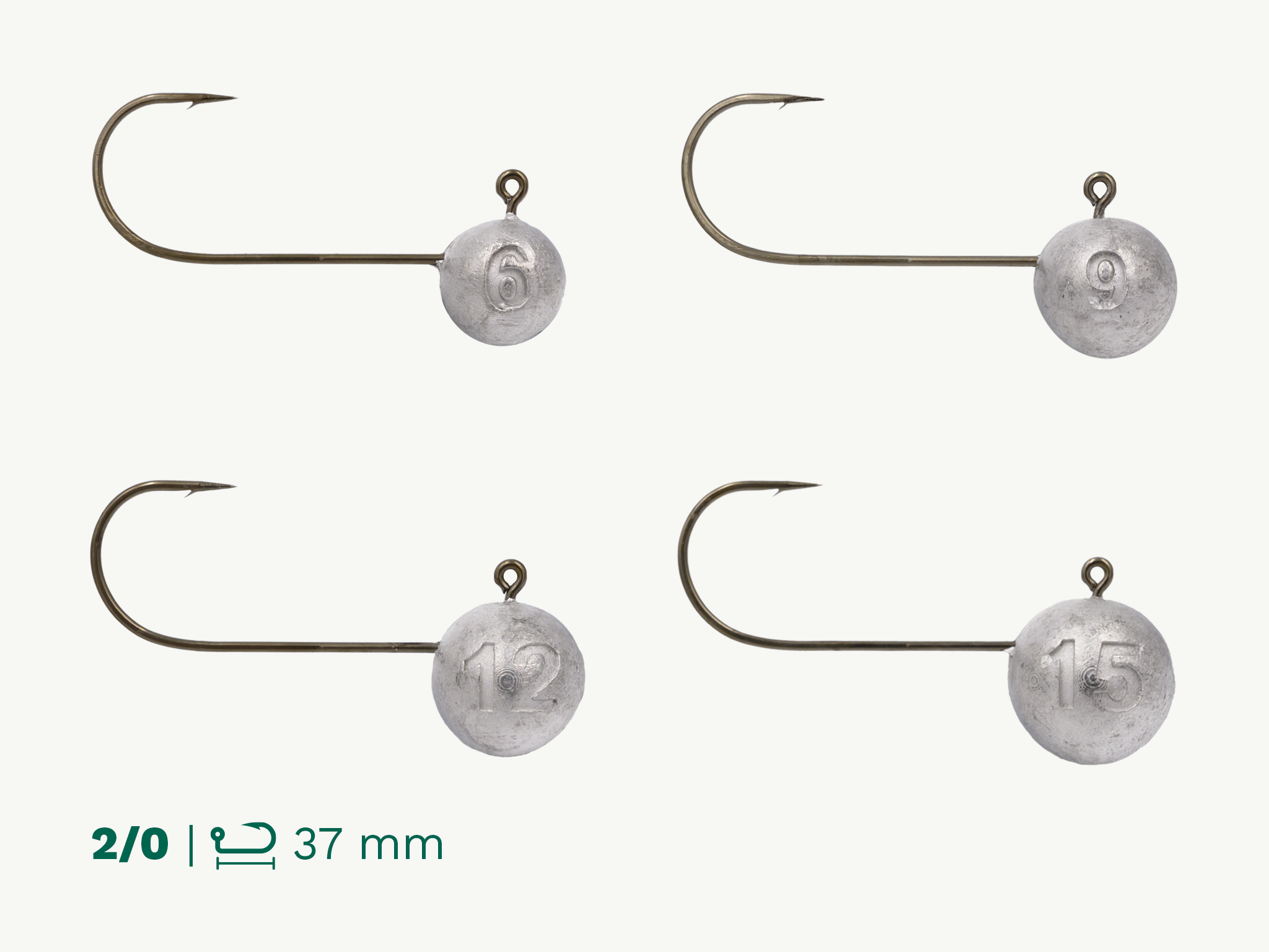 Greenfin Leadfree Round Jighead