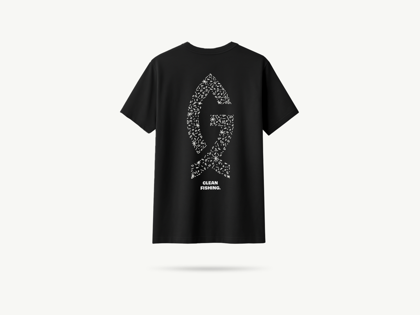 T-Shirt "Clean Fishing" Schwarz