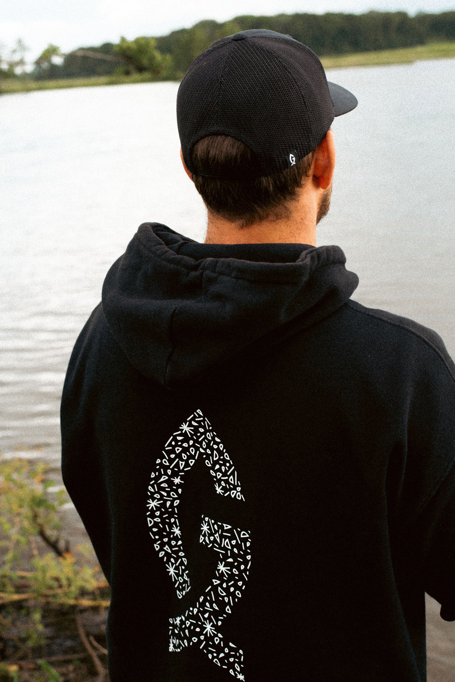 Hoodie "Clean Fishing" Black