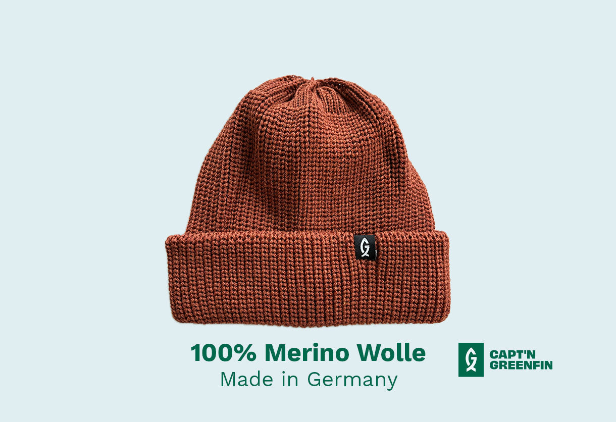 Bonnet de pêcheur Greenfin Merino rouille