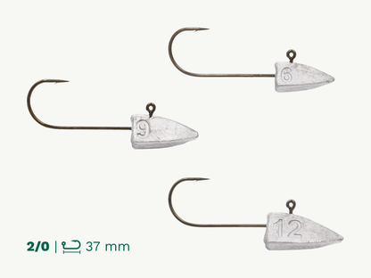 Greenfin Leadfree Dart Jighead 2/0 (bleifrei)