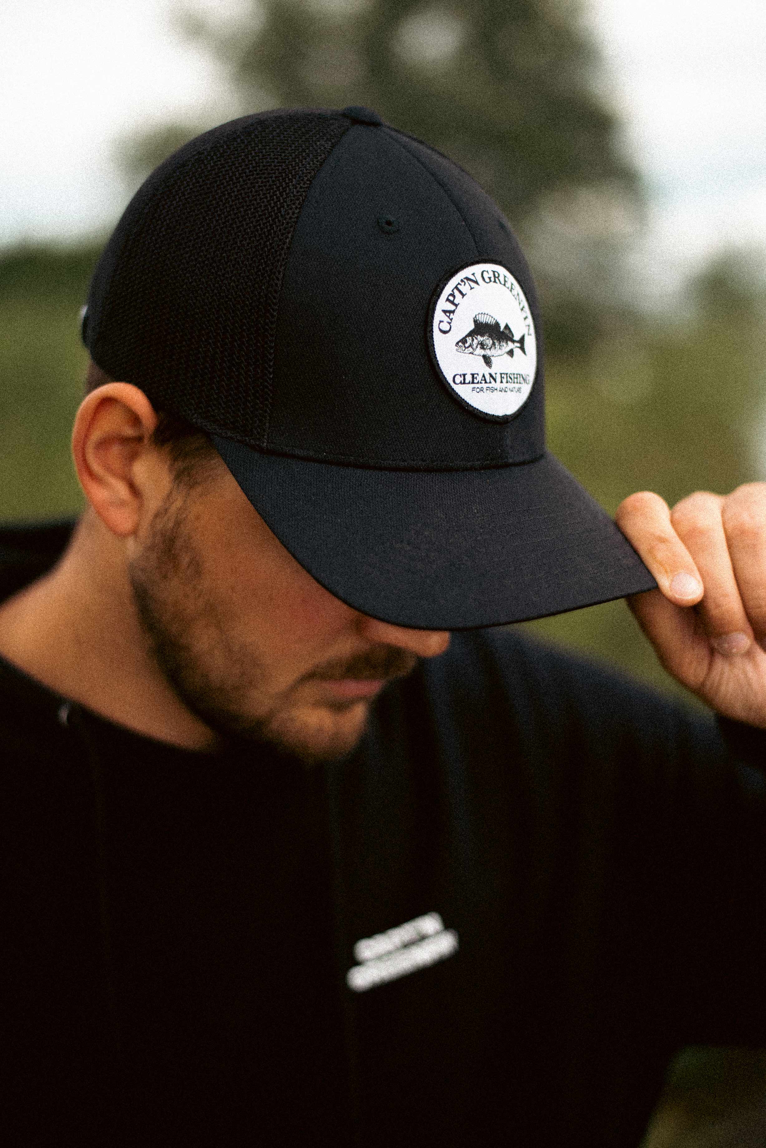 Greenfin Trucker Cap "Clean Fishing" Perch