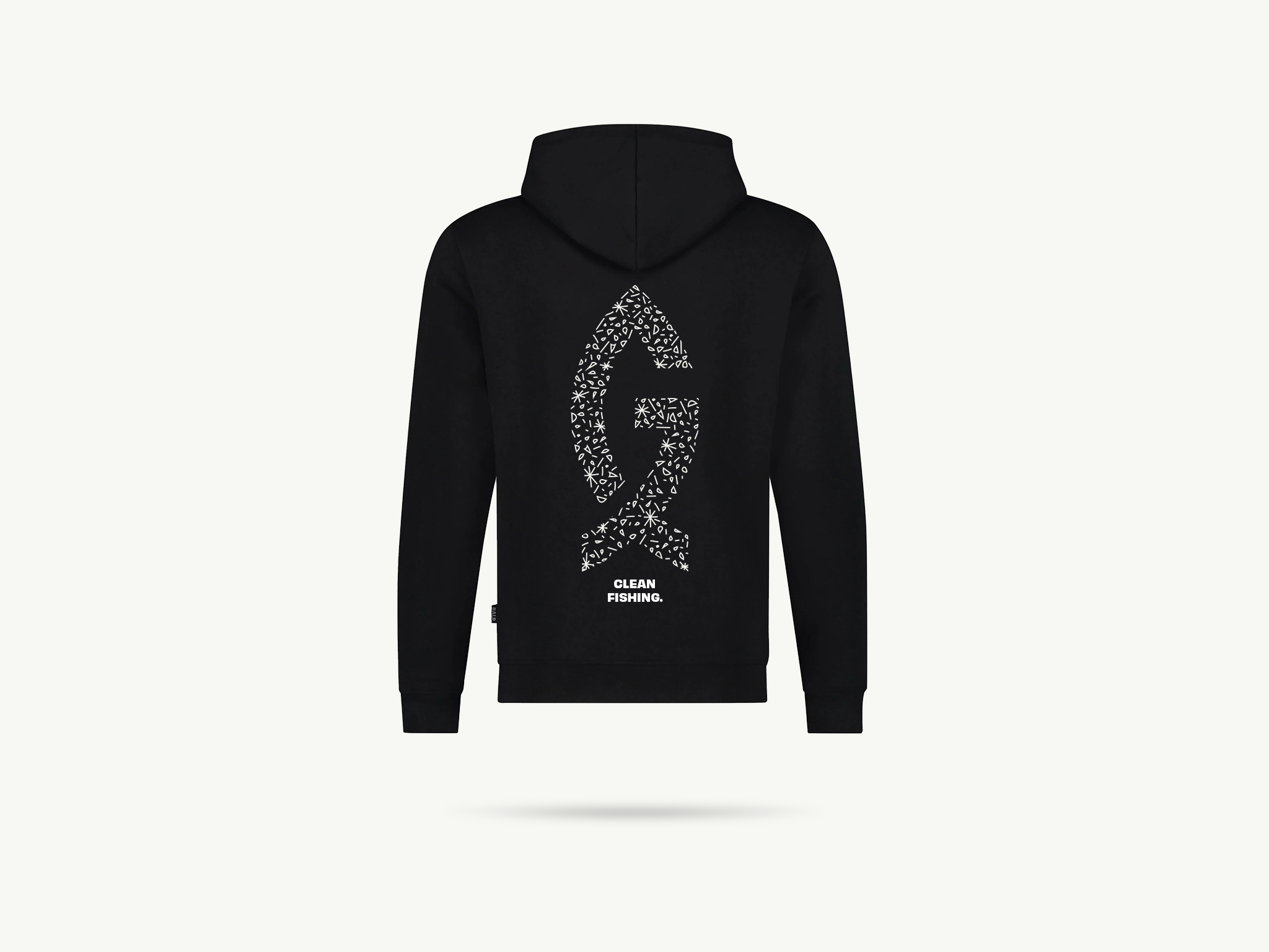 Hoodie "Clean Fishing" Black