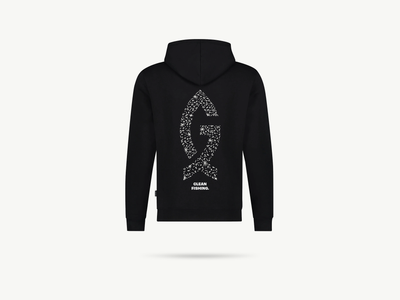 Hoodie "Clean Fishing" Schwarz