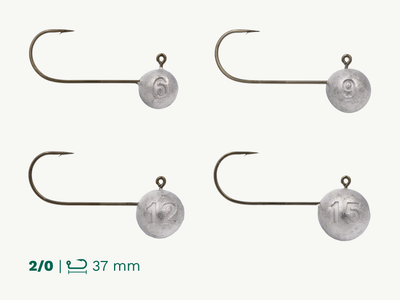 Greenfin Leadfree Round Jighead