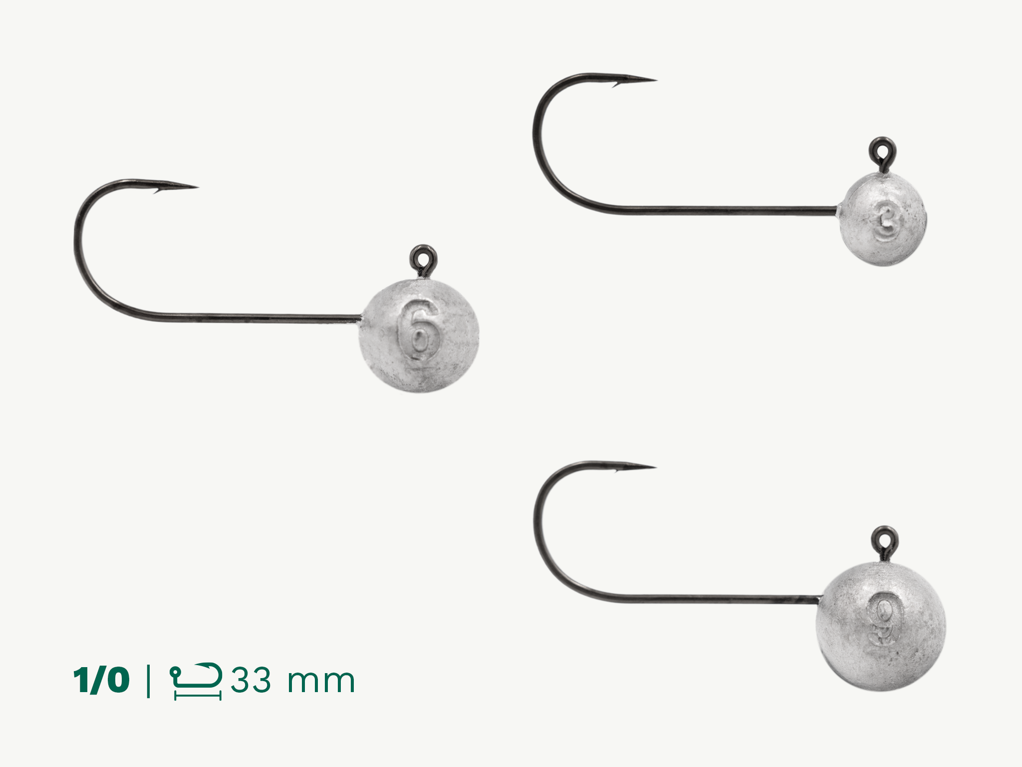 Greenfin Leadfree Round Jighead