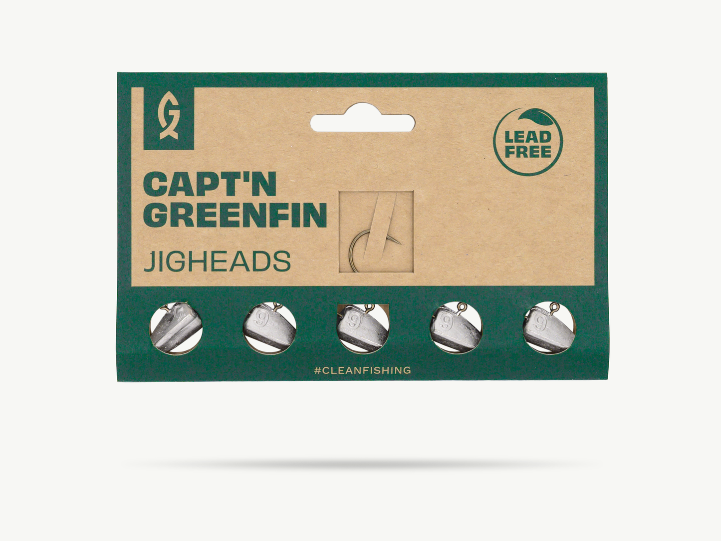 Greenfin Leadfree Dart Jighead 2/0 (bleifrei)