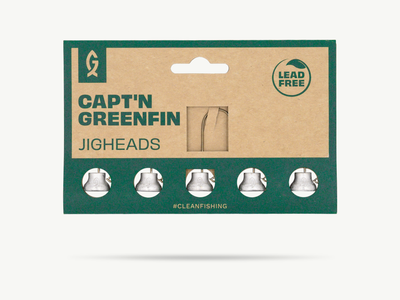 Greenfin Elephant Jighead (sans plomb)